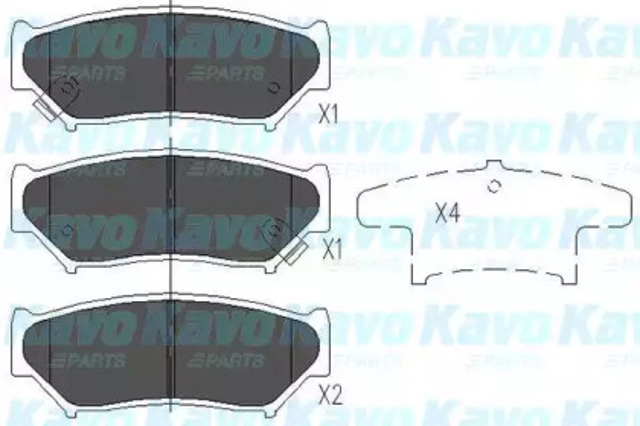 Колодки гальмівні дискові комплект KBP8505 KAVO PARTS