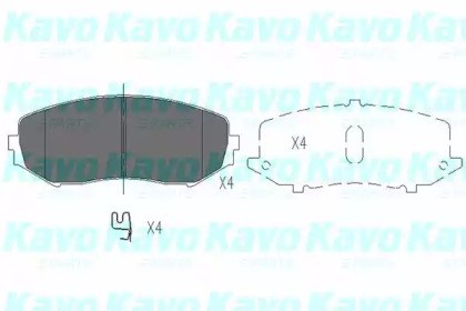 Тормозні колодки KBP8512 KAVO PARTS