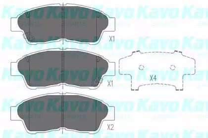 Колодки гальмівні дискові комплект KBP9005 KAVO PARTS