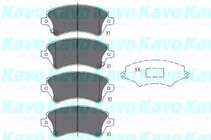 Колодки гальмівні дискові комплект KBP9012 KAVO PARTS