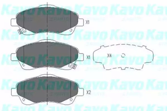 Колодки передні KBP9018 KAVO PARTS