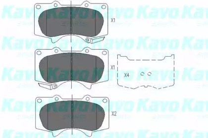 Колодки гальмівні дискові комплект KBP9020 KAVO PARTS