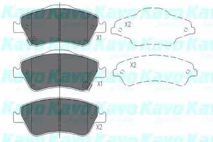 Гальмівні колодки KBP9027 KAVO PARTS