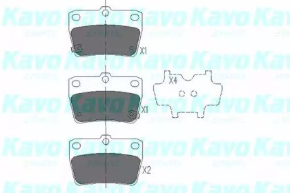 Задні колодки KBP9068 KAVO PARTS