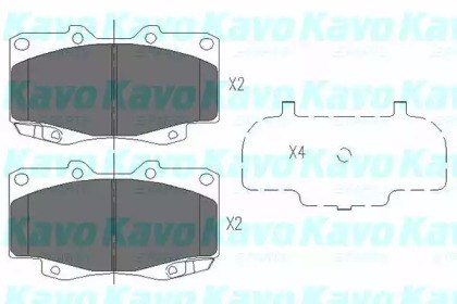 Тормозні колодки KBP9096 KAVO PARTS