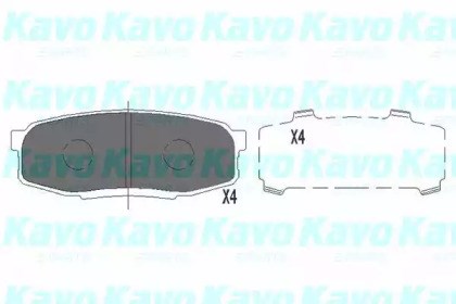 Колодки на гальмо задній дисковий KBP9099 KAVO PARTS