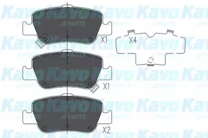 Колодки на гальмо задній дисковий KBP9104 KAVO PARTS
