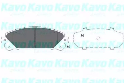 Передні гальмівні колодки KBP9116 KAVO PARTS