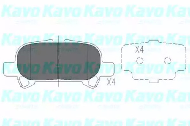 Колодки гальмові задні, дискові KBP9119 KAVO PARTS