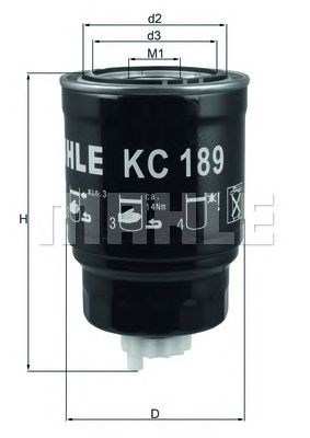 Фільтр-відстійник палива грубої очистки KC189 MAHLE
