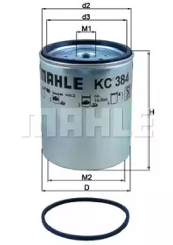 Фільтр паливний KC384D MAHLE