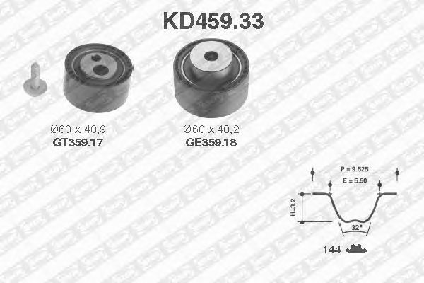 Комплекти натяжних роликів (вир-во ina) KD459.33