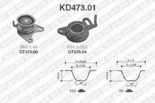 Ремонтний комплект для заміни паса  газорозподільчого механізму KD473.01
