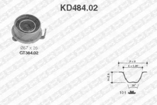 Роликовий модуль натягувача ременя (ролик, ремінь) KD484.02