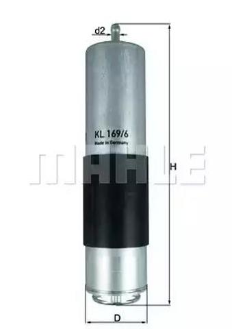 Фільтр-відстійник палива грубої очистки KL1696D MAHLE
