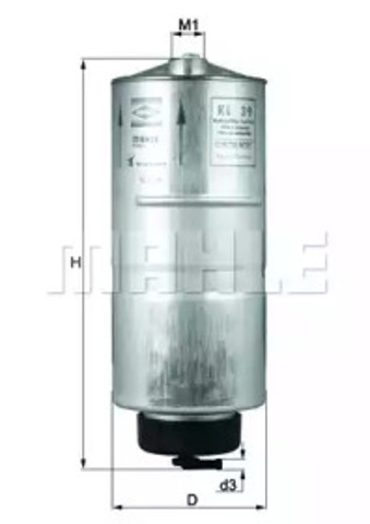 Фільтр палива KL39 MAHLE