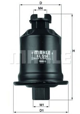 Фільтр паливний KL514 MAHLE