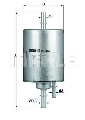Фільтр тонкого очищення палива KL570 MAHLE