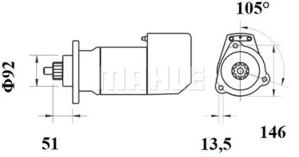 Фільтр паливний KX87D MAHLE