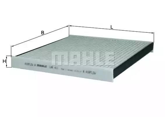 Повітряний фільтр салону LAK411 MAHLE