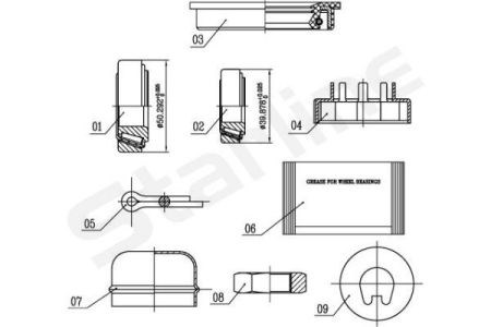 Підшипник ступиці задньої LO00529 STARLINE