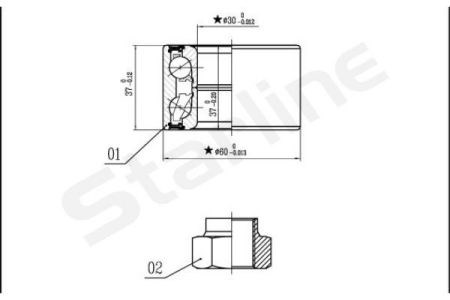 Підшипник маточини LO00559 STARLINE