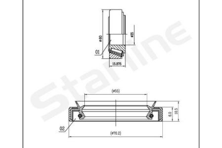 Підшипник ступиці задньої LO01433 STARLINE