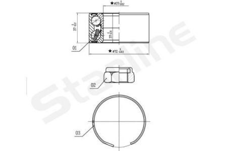 Опорний підшипник LO03596 STARLINE