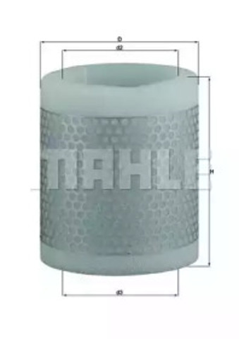 Автомобільний фільтр повітря LX124 MAHLE
