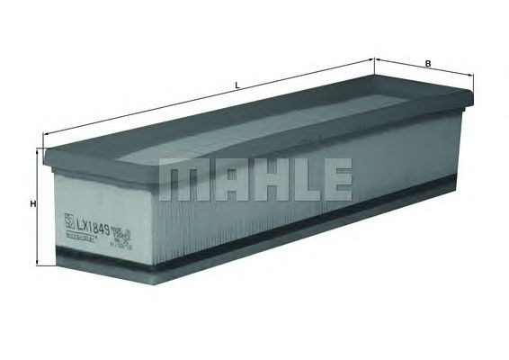 Фільтр повітряний LX1849 MAHLE