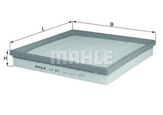 Фільтр повітряний LX981 MAHLE