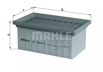 Повітряний фільтр двигуна LX9842 MAHLE