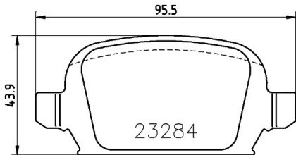 Колодки гальмівні  задні дискові MDB2168