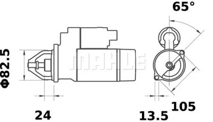 Стартер автомобільний MS232 MAHLE