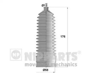 Пильник рульової тяги N2844028 NIPPARTS