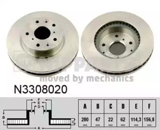 Диск гальмівний передній N3308020 NIPPARTS