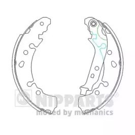 Гальма робочі задні ножні і гальмівні барабани N3502091 NIPPARTS