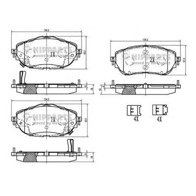 Тормозні колодки N3602150 NIPPARTS