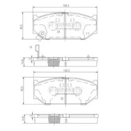 Гальмівні колодки N3608031 NIPPARTS
