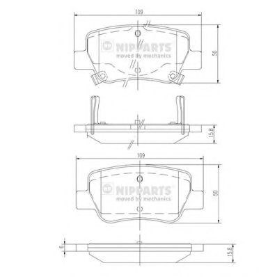 Колодки на гальмо задній дисковий N3612042 NIPPARTS