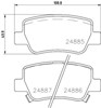 Колодки гальмові задні, дискові Toyota Avensis