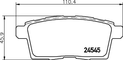 Задні гальмівні колодки NP5024 NISSHINBO