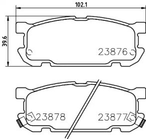 Задні дискові колодки NP5027 NISSHINBO