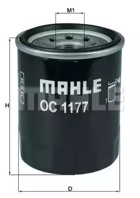 Фільтр масла OC1177 MAHLE