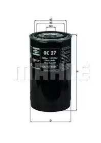 Фільтр масляний OC27 MAHLE