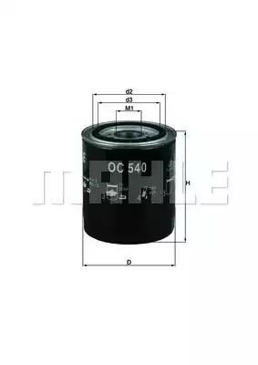 Фільтр масляний OC540 MAHLE
