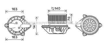 Двигун вентилятора пічки (обігрівача салону) OL8624
