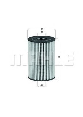 Масляний фільтр двигуна OX3537D MAHLE