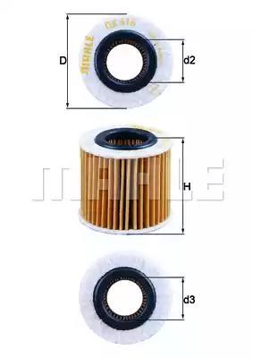 Маслофільтр OX416D1 MAHLE