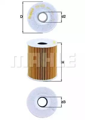 Фільтр масляний OX422D MAHLE